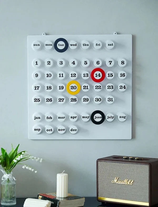 Retro Ring A Date Wall Mounted Calendar - Image 3
