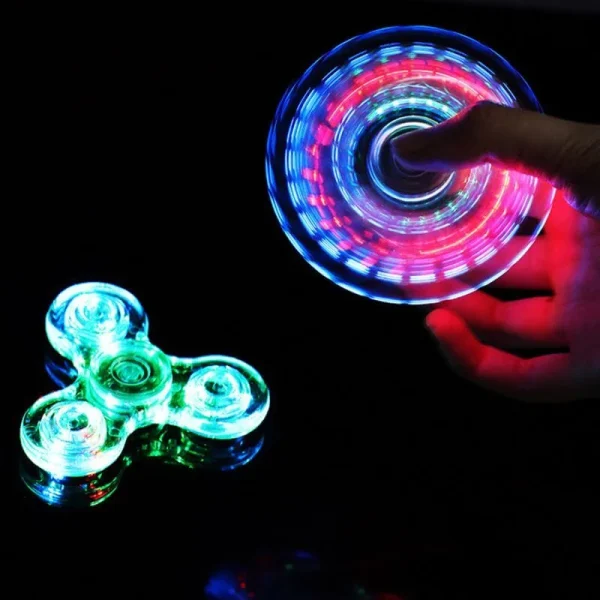 Crystal Luminous Led Light Fidget Spinner Hand Top Spinners  Kinetic Gyroscope For Children - Image 4